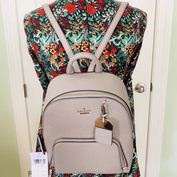 Kate spade Caden Carter soft taupe Backpack new - Picture 2 of 8